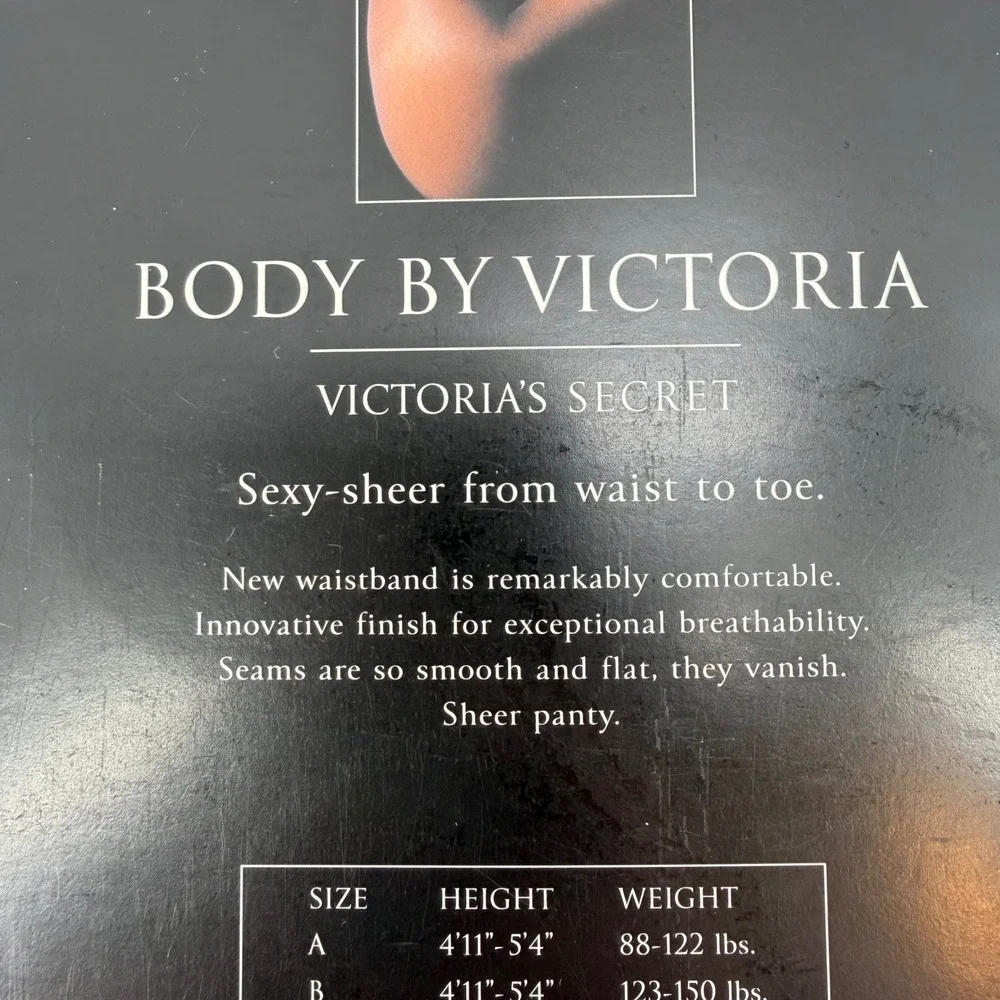 Victoria's Secret Body by Victoria Sheer to Waist Pantyhose Pale Nude Size A NEW